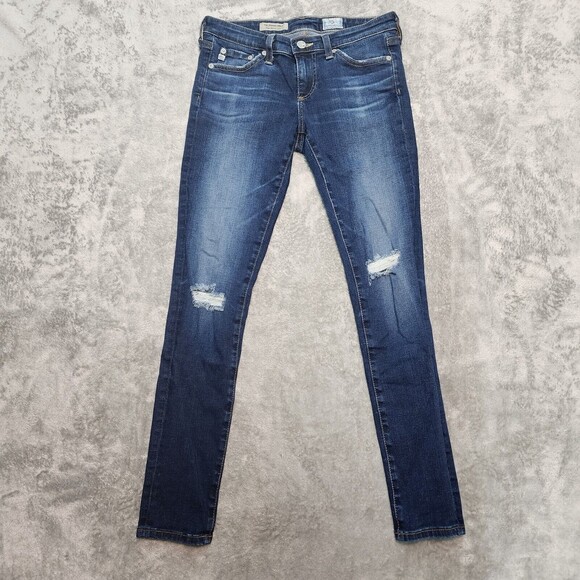 AG Adriano Goldschmied Women's The Legging Ankle Distressed Jeans Size 25 - Picture 1 of 14
